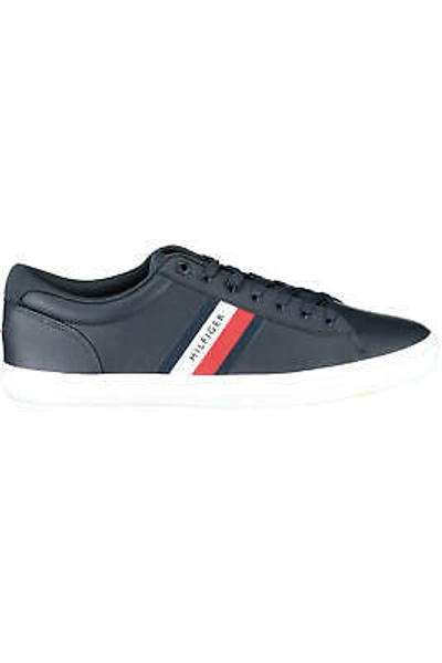 Pre-owned Tommy Hilfiger Schuhe Herren  Sneakers Blau Haut Sg459