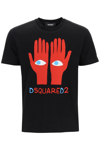Dsquared2 Eyes Cotton T-shirt In Black