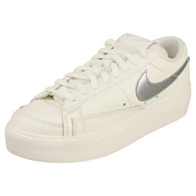 Pre-owned Nike Blazer Low Platform Damen White Sneaker Mode - 43 Eu