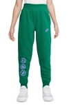 Nike Kids' Culture Of Basketball Joggers In Malachite/ Light Thistle