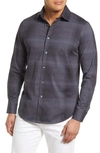 Bugatchi Men's Ooohcotton Tech Long-sleeve Shirt In Graphite