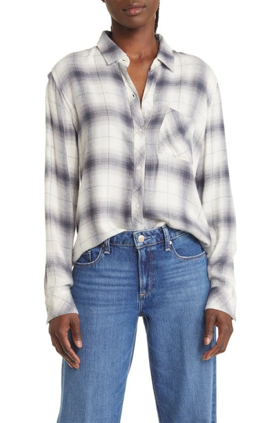 Rails Hunter Plaid Button-up Shirt In Sterling White