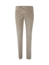Pt01 Flat Front Trousers With Diagonal Pockets In Cold Beige