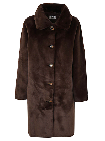 Betta Corradi Single Breasted Coat In Brown