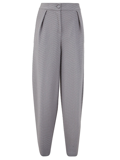 Emporio Armani Carrot Fit Trouser In Grey Fantasy