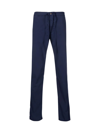 Incotex Slacks Slim Fit Pants W/coulisse And Elastic Waist In Dark Blue