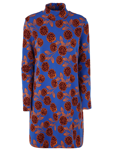 La Doublej Jacquard Stretch Suitcase Dress In Flower Tapestry