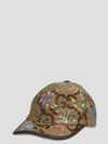 Gucci Jumbo Gg Baseball Hat With Floral Embroidery In Brown