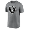 Nike Men's Big And Tall Heathered Charcoal Las Vegas Raiders Logo Essential Legend Performance T-shirt In Heather Charcoal