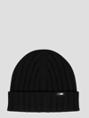 Herno Wool Cashmere Beanie Beanie In Black