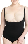 Shapermint Open Bust Shaper Bodysuit In Black