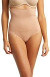 Shapermint High Waist Shaper Thong In Latte