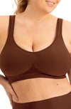 Shapermint Daily Comfort Wireless Contour Bra In Chocolate