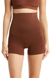 Shapermint High Waist Shaper Boyshorts In Chocolate