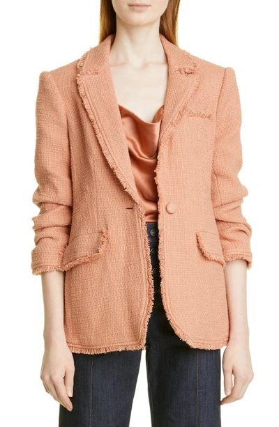 Cinq À Sept Khloe Boucle Blazer In Pink Sand