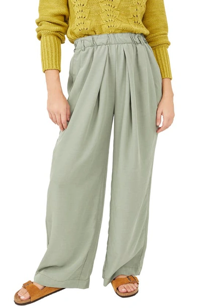 Free People Nothin To Say Pleat Trousers In Sage