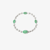 Gucci Interlocking G Sterling Silver Bracelet In White