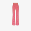 REMAIN PINK SOLEIMA KNITTED FLARED TROUSERS,RM167817985191