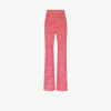 Remain Birger Christensen Pink Soleima Knitted Flared Trousers In Pink