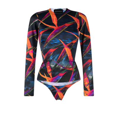 Louisa Ballou Black Surfer's Paradise Printed Bikini - Women's - Spandex/elastane/recycled Polyamide In Blue