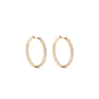 Anita Ko 18kt Yellow Gold Luna Diamond Hoop Earrings