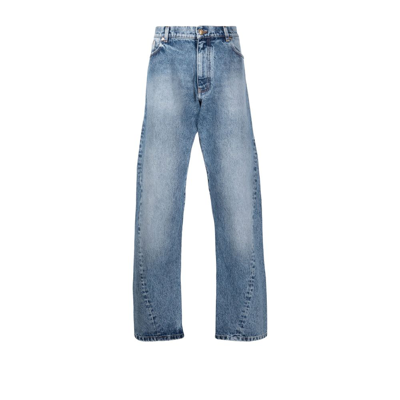 Versace Light Blue Twisted Seam Jeans