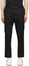 DOLCE & GABBANA BLACK PLAQUE LOUNGE PANTS