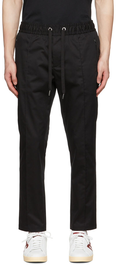 Dolce & Gabbana Elasticated Waist Track Pants In Black