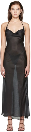Danielle Guizio Ssense Exclusive Black Maxi Dress In Black