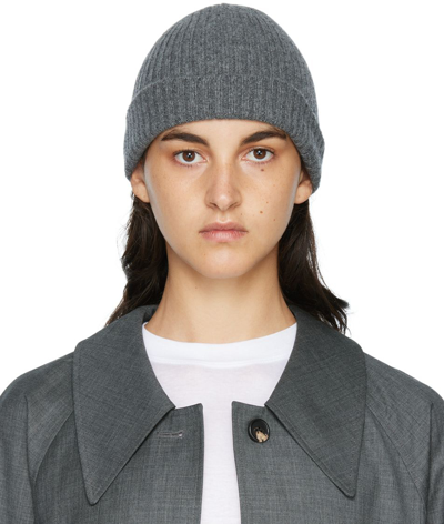 Arch The Gray Cashmere Beanie In Charcoal