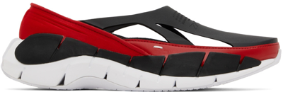 Maison Margiela Red & Black Reebok Edition Croafer Sneakers In Red Black White