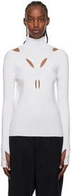 Dion Lee Off-white Skivvy Turtleneck In Ivory