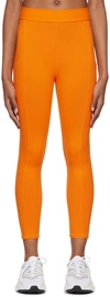 Live The Process Tuxedo Seamed High-rise Leggings In Orange Poppy