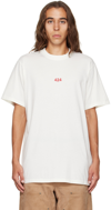 424 WHITE EMBROIDERED T-SHIRT