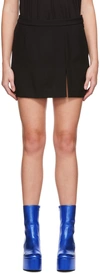 Dries Van Noten Black Slit Miniskirt In 900 Black