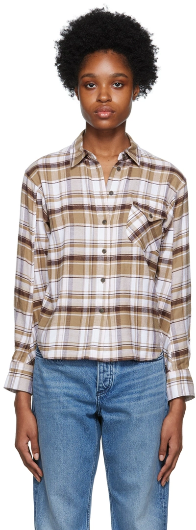 Rag & Bone Jonah Cotton-blend Plaid Shirt In Brown