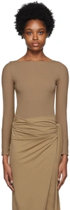 Wolford The Back-cut-out Body In 4815 Mocha
