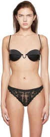 Stella Mccartney Wired Satin Bra Top In 1000 Black
