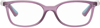 Ray Ban Kids Purple Rectangle Glasses In Transparent Violet