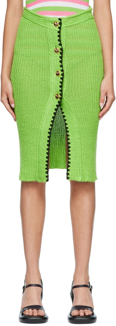 Cormio Laura Knitted Longuette Skirt In Verde
