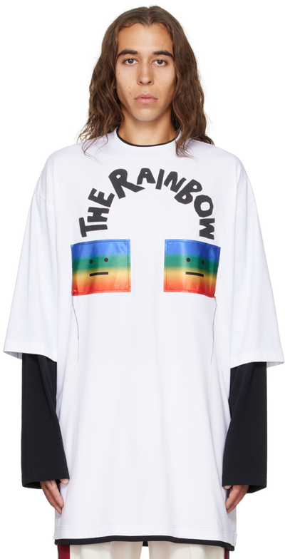Acne Studios】Tシャツ FACE レインボー