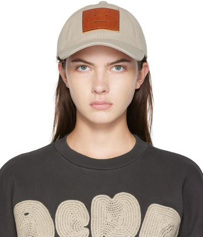 Acne Studios Cunov Cap In Mushroom Beige