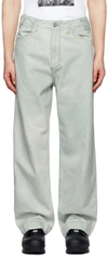 Objects Iv Life Obj._001_303_01_0422 Relaxed-fit Wide-leg Jeans In Patina Green