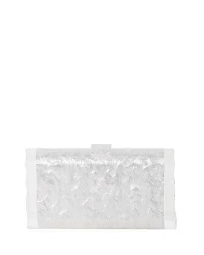 Edie Parker Lara Confetti Clutch Bag In White
