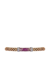 FOPE 18KT ROSE AND WHITE GOLD FLEXIBLE PINK SAPPHIRE AND DIAMOND BRACELET