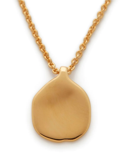 Monica Vinader Siren Petal 18ct Recycled Gold-plated Vermeil And Sterling-silver Pendant Necklace