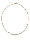 Monica Vinader Mini Nugget Adjustable Necklace In 18ct Rose Gold On Silver