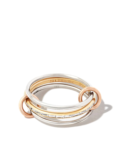 Spinelli Kilcollin 18kt Yellow And Rose Gold And Sterling Silver Rhea Ring