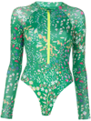 CYNTHIA ROWLEY FLORAL-PRINT SURF-SUIT