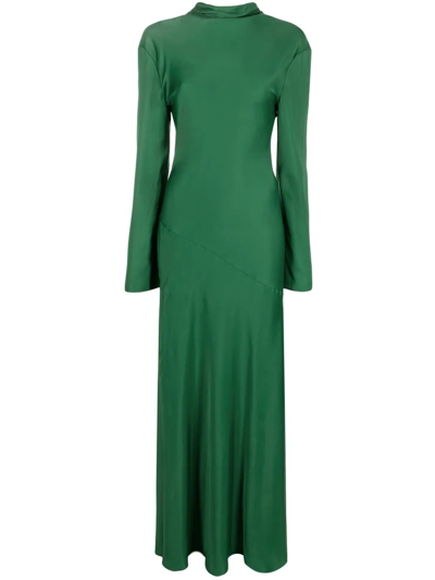 Philosophy Di Lorenzo Serafini Cowl Neck Full-length Dress In Green